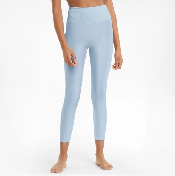Puma x Cara Delevingne Exhale Light Blue High Waist Leggings - Picture 1 of 13